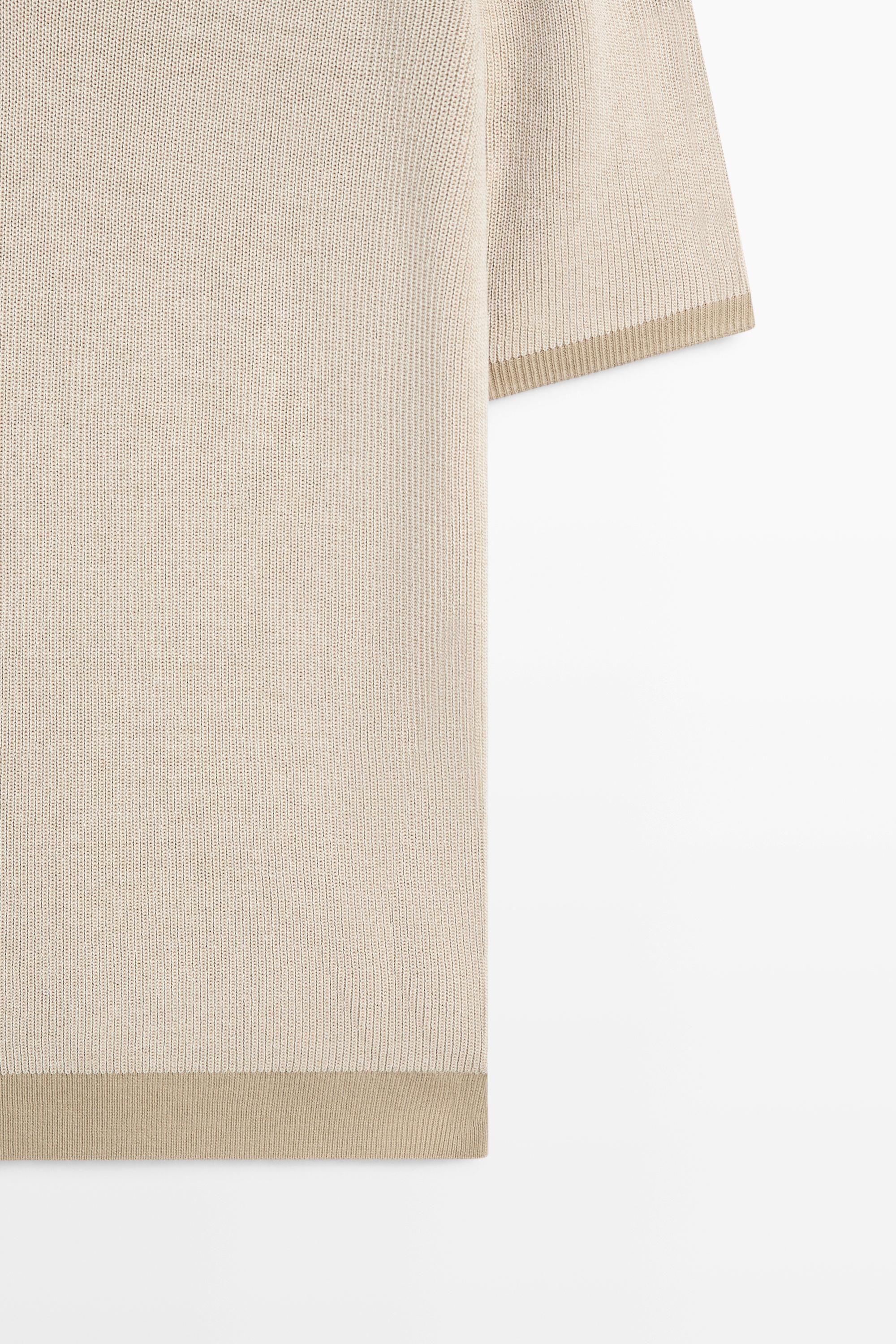100% Cotton knit polo sweater